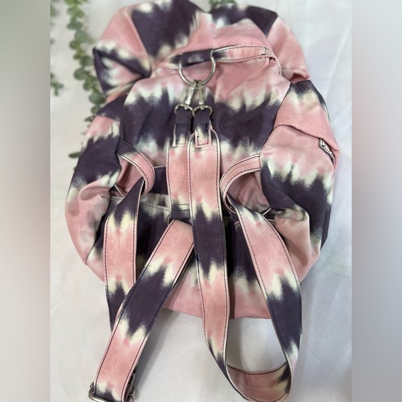 Ivory Ella Elephant Pink Purple Tie Dye Adjustable Convertible Backpack Bag EUC - Picture 8 of 8